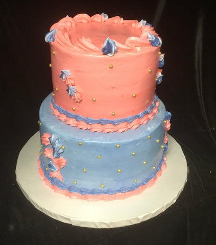 Blue and Pink Two Tier