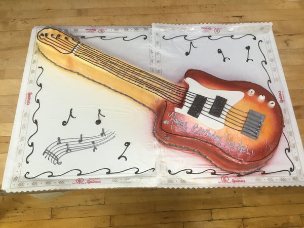Guitar Cutout Cake