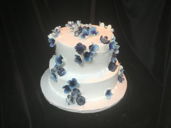 Blue Floral Tiered