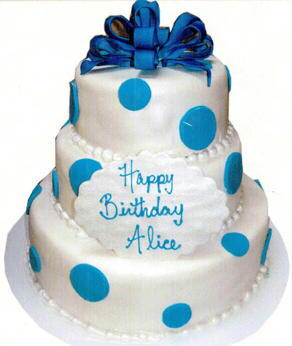 Satin Pearl with Bow Cake