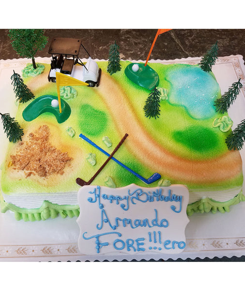 Golf Course with Road Riesterer's Bakery