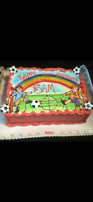Soccer Sheet Cake