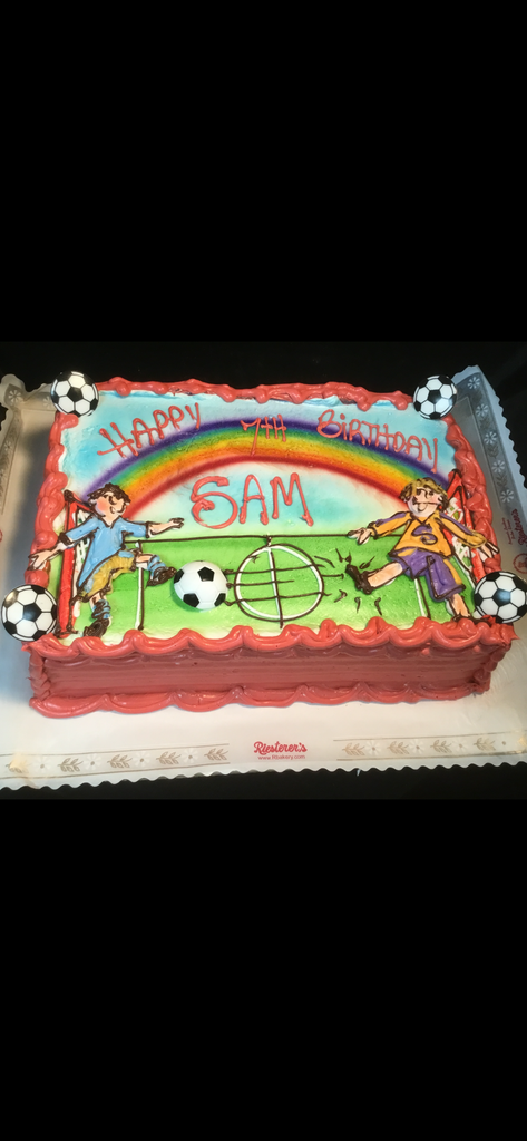 Soccer Sheet Cake