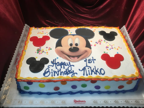 Mickey Mouse Sheet Cake