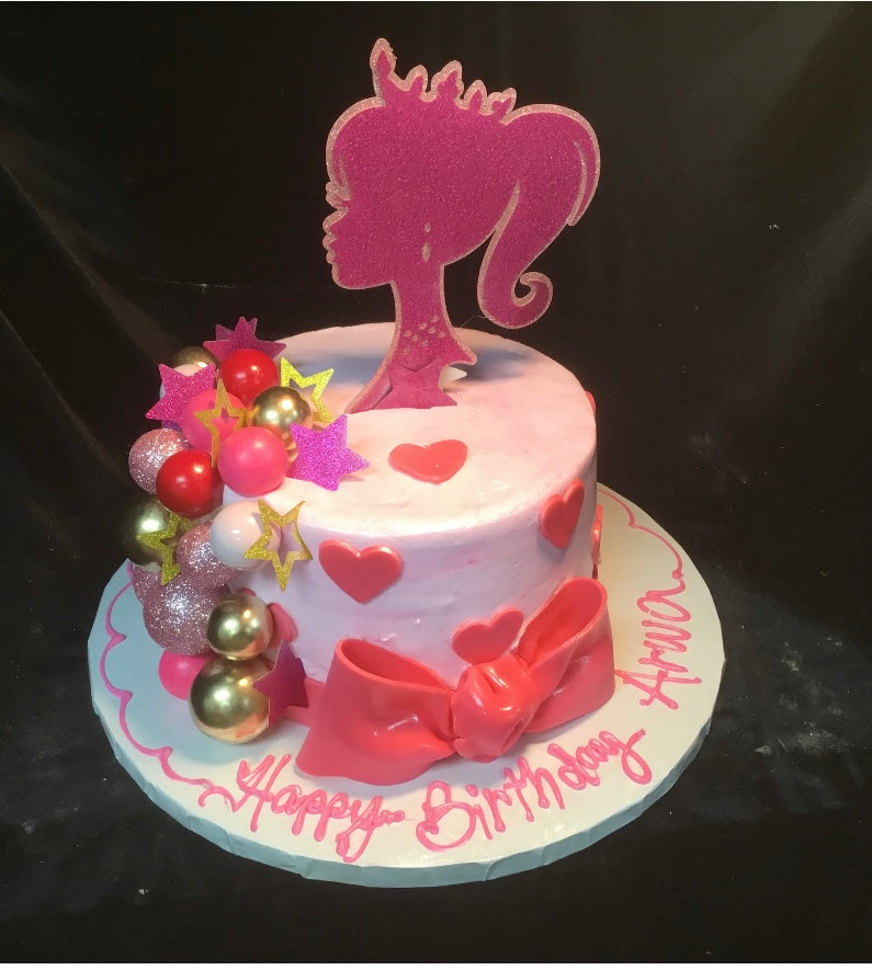 Barbie Silhouette Birthday Cake