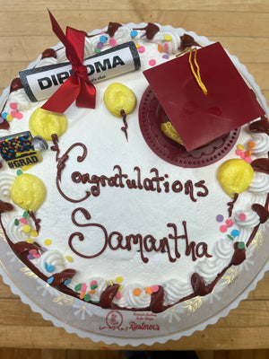 Graduation cap and diploma