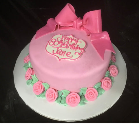 Bow and Roses Cakes