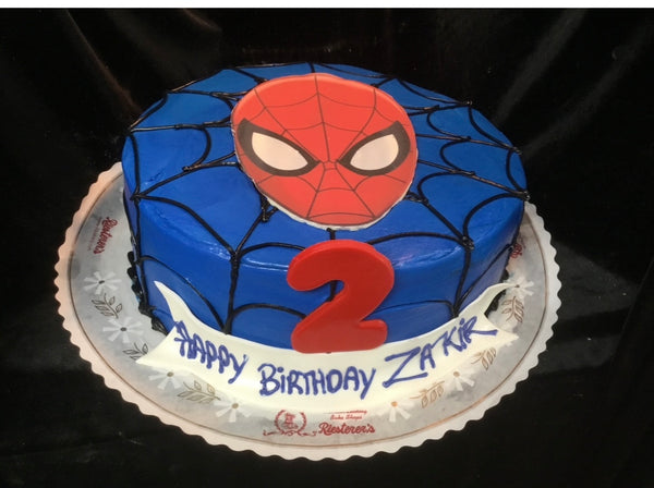 Spiderman Face Cake