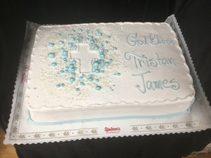 Religious Sheet Cake with Pearls