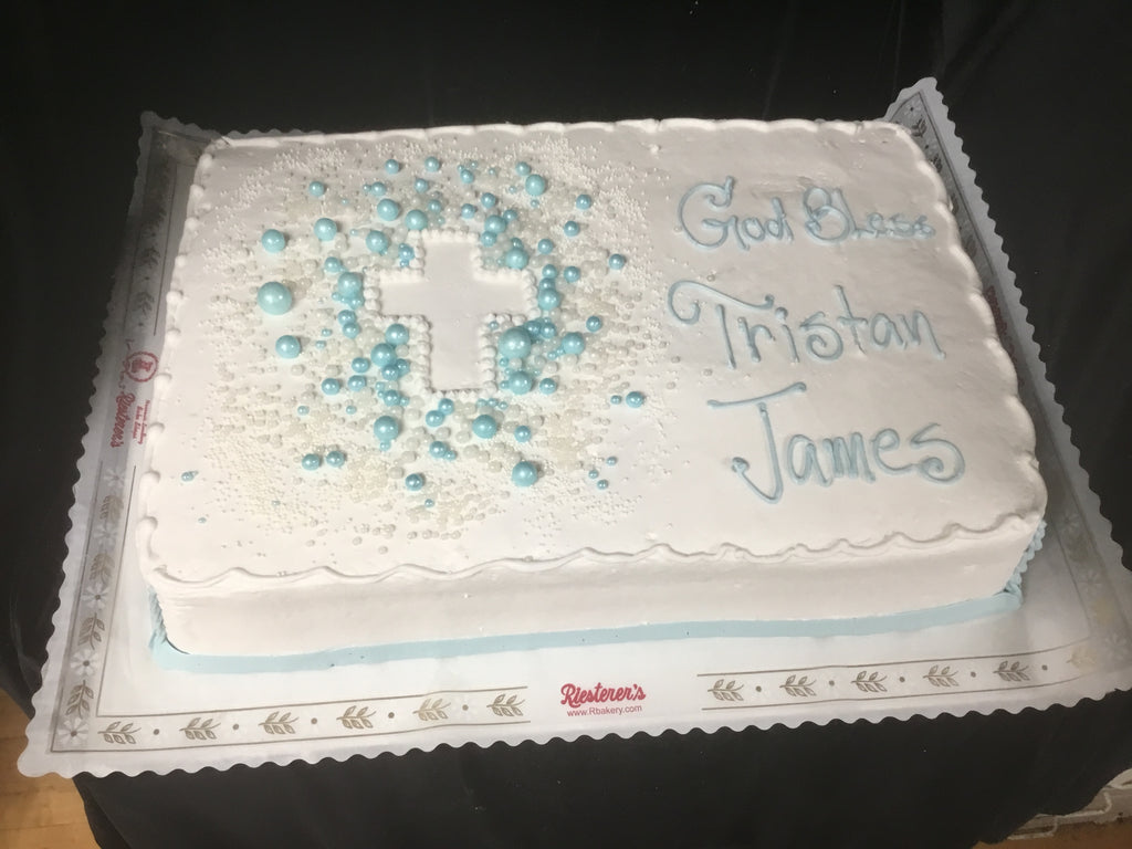 Religious Sheet Cake with Pearls
