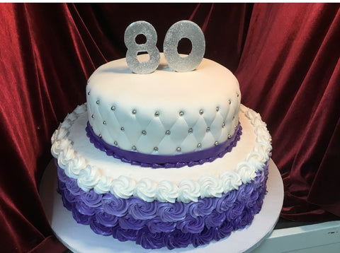 Two Tier Purple Rosette