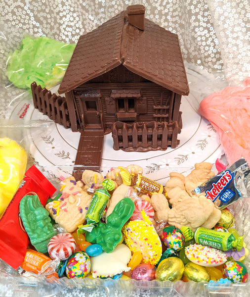 Chocolate Bunny Hutch Decorating Kit with Candy