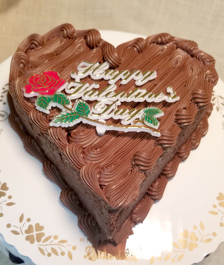Brownie Heart Shape Cake