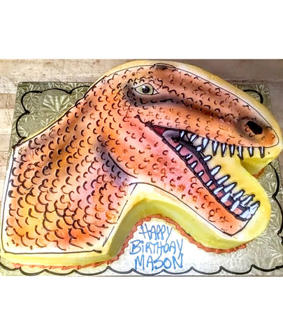 T-rex Head Cake