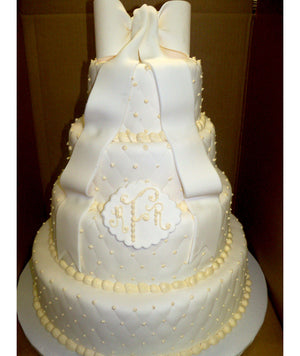 Distinguished Bow Tiered Cake