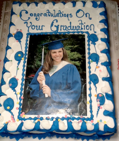 Graduation Picture Scan Cake