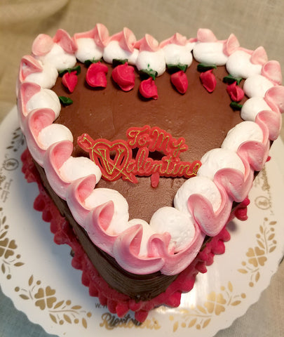 Fudge Heart Shape Cake