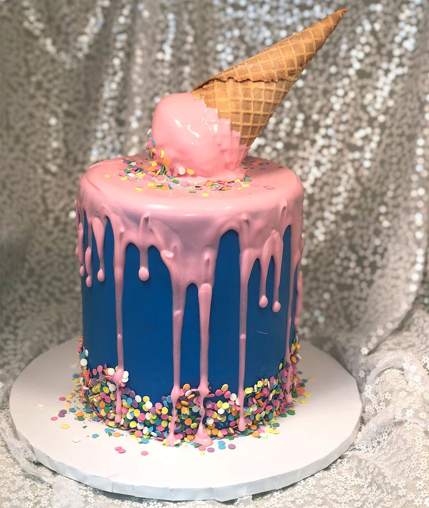 Ice Cream Cone Drip Cake