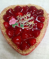 Mother's Day Strawberry Cheesecake Heart