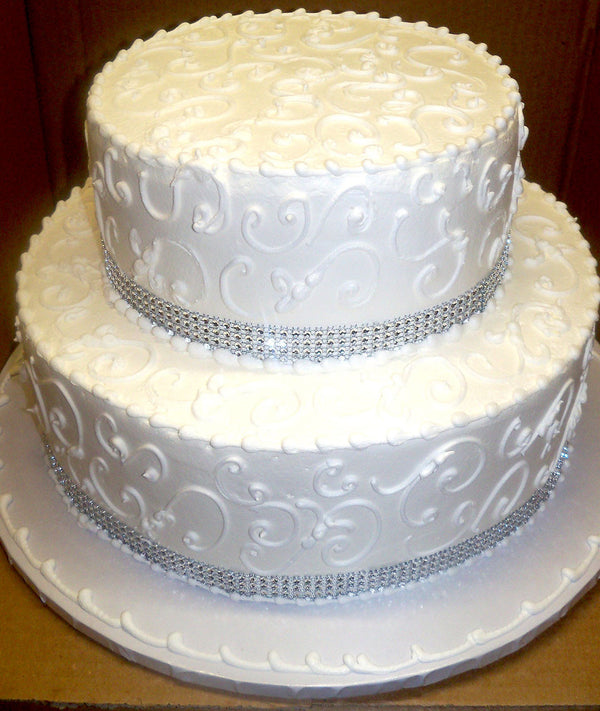 Rhinestone & Scrollwork Cake