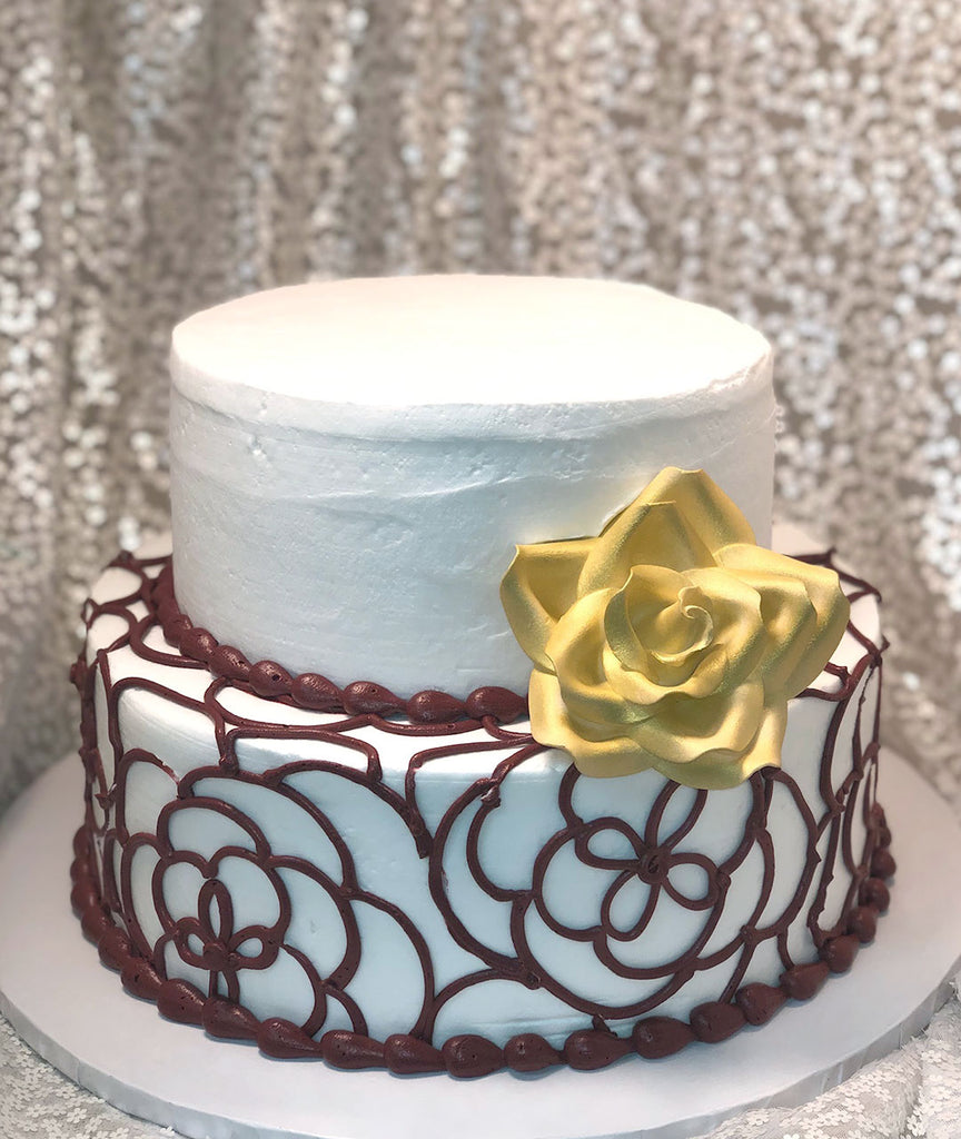 Rose Applique Contrast