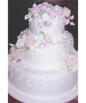 Vertical Vines & Sugar Paste Flower Design