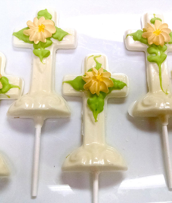 White Chocolate Cross Pops